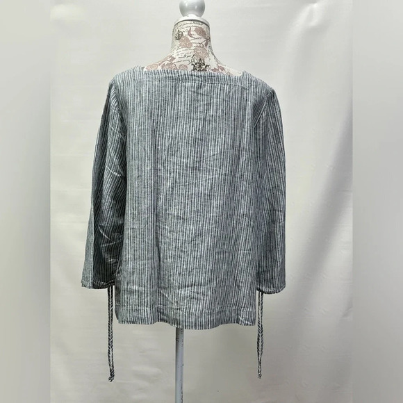 CASLON Blue‎ and white stripe linen top size L. - Picture 5 of 10